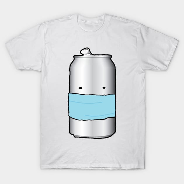 Soda Can Wearing a Mask T-Shirt by graysodacan